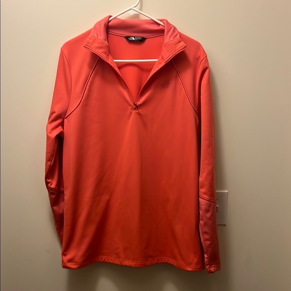North face 2 tone orange women’s quarter zip top size extra large - Picture 2 of 12
